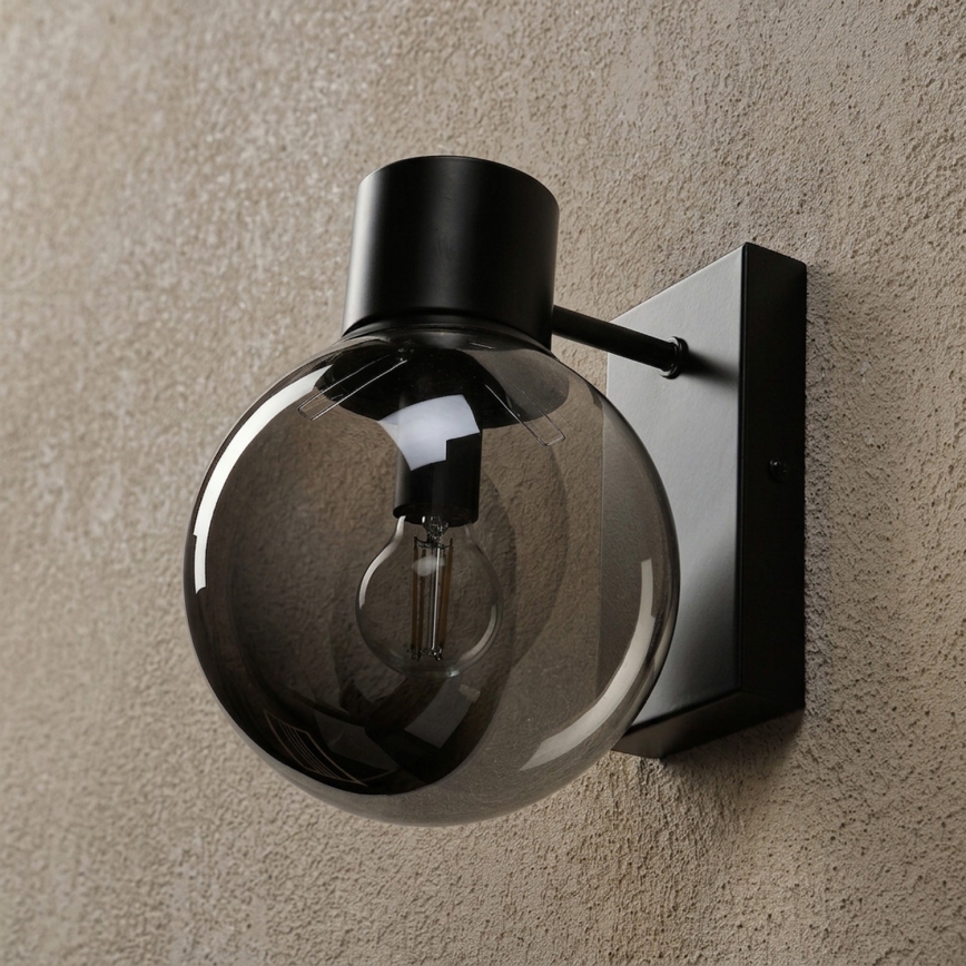 Aplique de parede SFERIO 1xE14/5W/230V preto/fumê