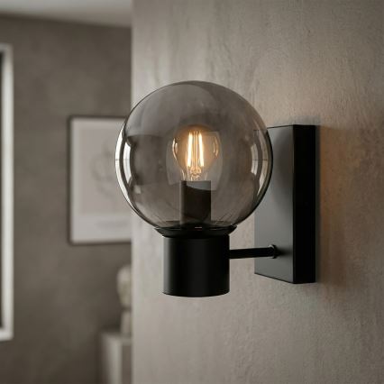 Aplique de parede SFERIO 1xE14/5W/230V preto/fumê