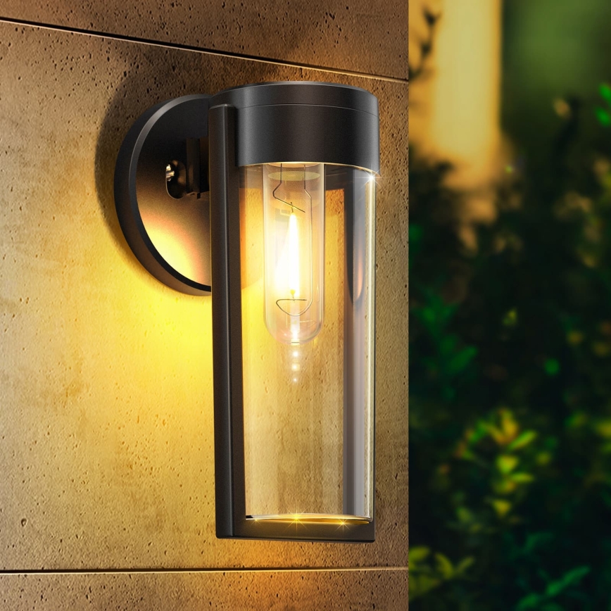 Aplique de parede solar LED/1W/3,7V 500 mAh IP65 preto