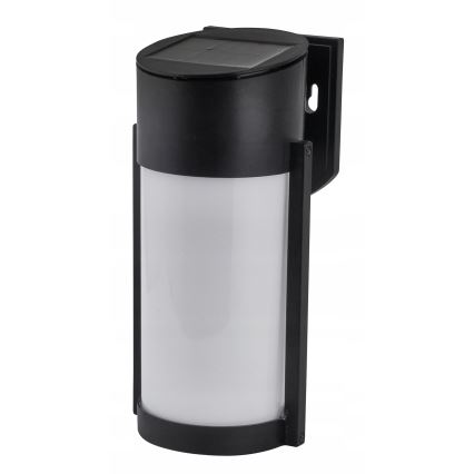 Aplique de parede solar LED/3,7 V 300 mAh IP44 preto