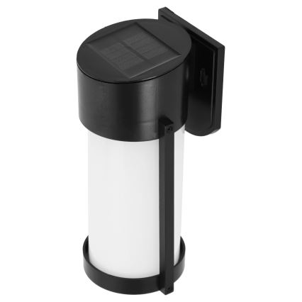 Aplique de parede solar LED/3,7 V 300 mAh IP44 preto