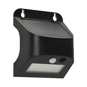 Aplique de parede solar LED com sensor SOLTO LED/3W/3,7V 4000K IP54 1200 mAh preto