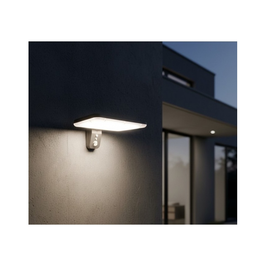 Aplique solar de parede LED com sensor PHOENIX LED/15W/3,2V 3000/4000K IP65 6000 mAh