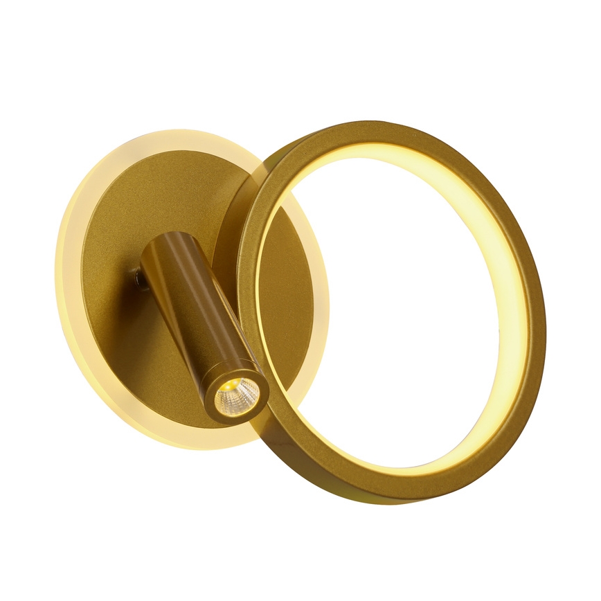 Aplique de parede spot LED MONET LED/15W/230V dourado