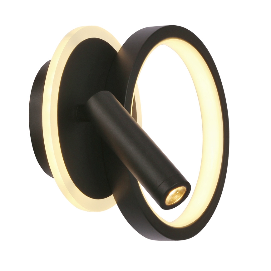 Aplique de parede spot LED MONET LED/16W/230V preto