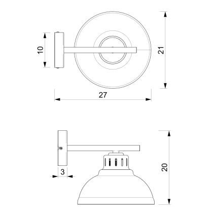 Aplique de parede SVEN 1xE27/15W/230V creme