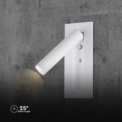 Aplique de parede tipo spot LED/2W/230V 3000K branco