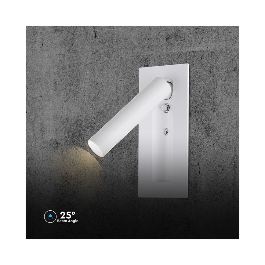 Aplique de parede tipo spot LED/2W/230V 3000K branco