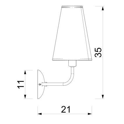 Aplique de parede TORTOLA 2xE14/15W/230V bege