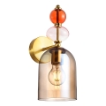 Aplique de parede TROPEA 1xE27/15W/230V dourado/bege fumê