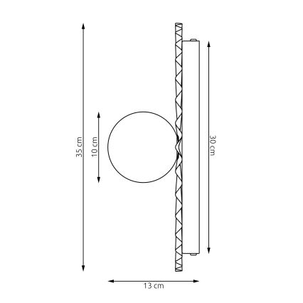 Aplique de parede UMBRA 1xG9/8W/230V bege