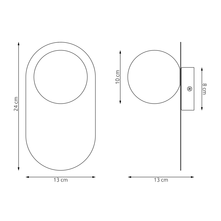 Aplique de parede VIVA 1xG9/8W/230V cinzento