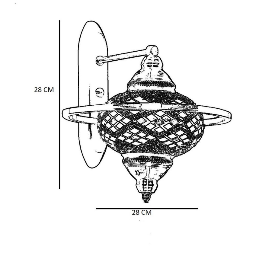 Aplique de parede YENI 1xE27/40W/230V bronze