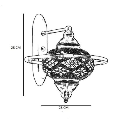 Aplique de parede YENI 1xE27/40W/230V bronze