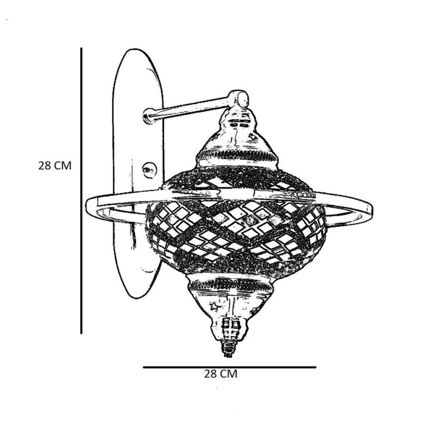 Aplique de parede YENI 1xE27/40W/230V bronze