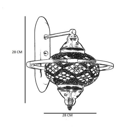 Aplique de parede YENI 1xE27/40W/230V bronze