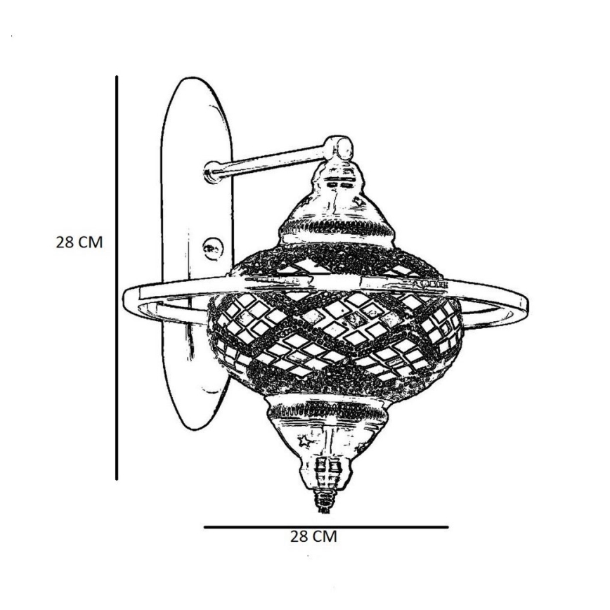 Aplique de parede YENI 1xE27/40W/230V bronze