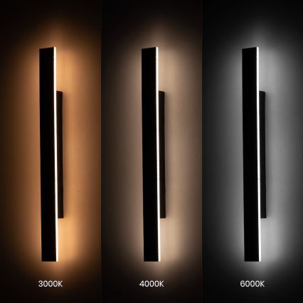 Aplique exterior LED WOW LED/11W/230V 3000/4000/6000K 60 cm IP54 preto