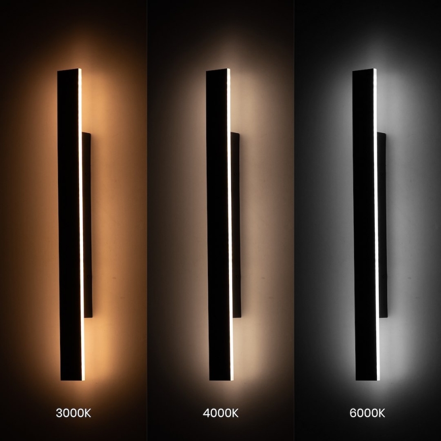 Aplique exterior LED WOW LED/11W/230V 3000/4000/6000K 60 cm IP54 preto