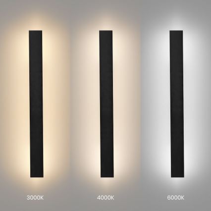 Aplique exterior LED WOW LED/11W/230V 3000/4000/6000K 60 cm IP54 preto