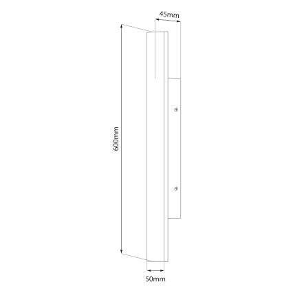 Aplique exterior LED WOW LED/11W/230V 3000/4000/6000K 60 cm IP54 preto