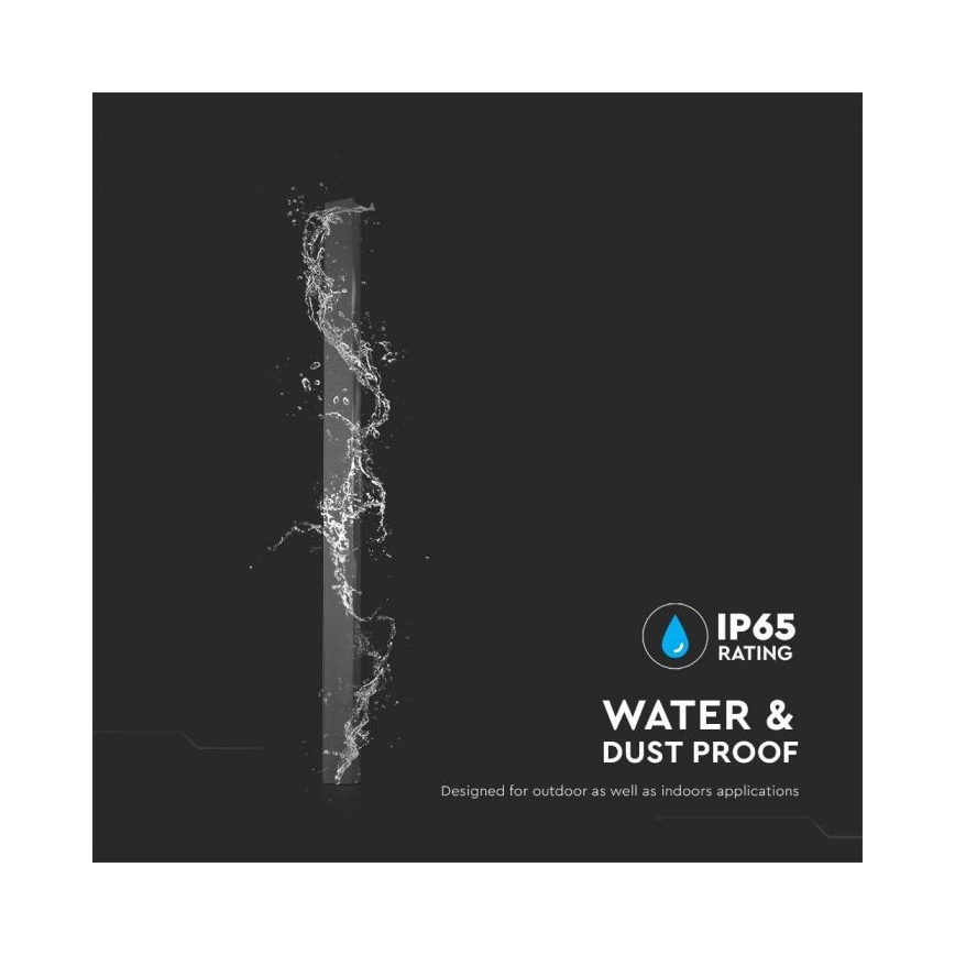 Aplique LED de parede para exterior, 16W, 230V, 4000K, IP65, 101 cm, antracite