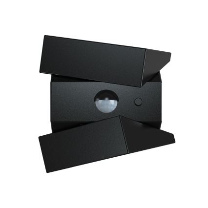 Aplique solar de parede LED com sensor LED/2,5W/3,7V 3000/4000/6000K IP65 1200 mAh preto