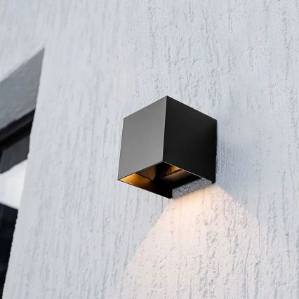 Luminária solar de parede LED com sensor LED/9W/3,7V 3000/4000/5000K IP65 2600 mAh preta