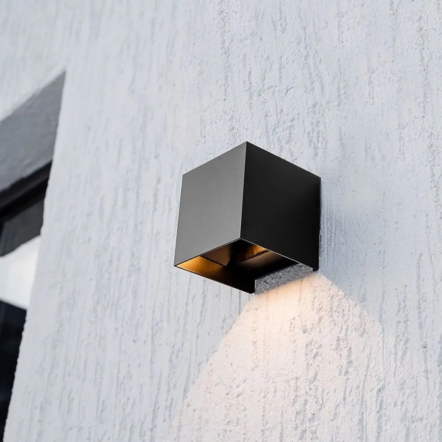 Luminária solar de parede LED com sensor LED/9W/3,7V 3000/4000/5000K IP65 2600 mAh preta