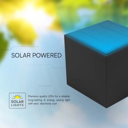 Aplique solar de parede LED com sensor LED/9W/5V 3000/4000/5000K IP65 2600 mAh antracite