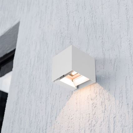 Aplique de parede solar LED com sensor — 9W/5V, 3000/4000/5000K, IP65, 2600 mAh, branco