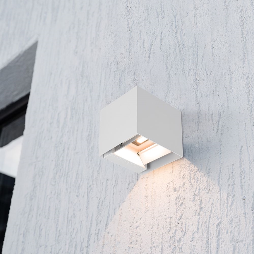 Aplique de parede solar LED com sensor — 9W/5V, 3000/4000/5000K, IP65, 2600 mAh, branco