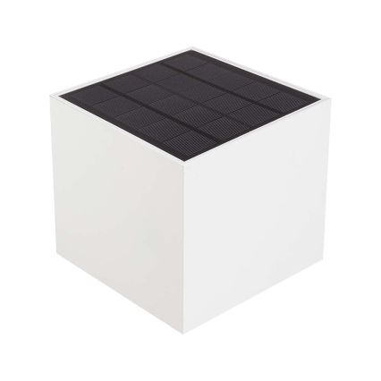 Aplique de parede solar LED com sensor — 9W/5V, 3000/4000/5000K, IP65, 2600 mAh, branco