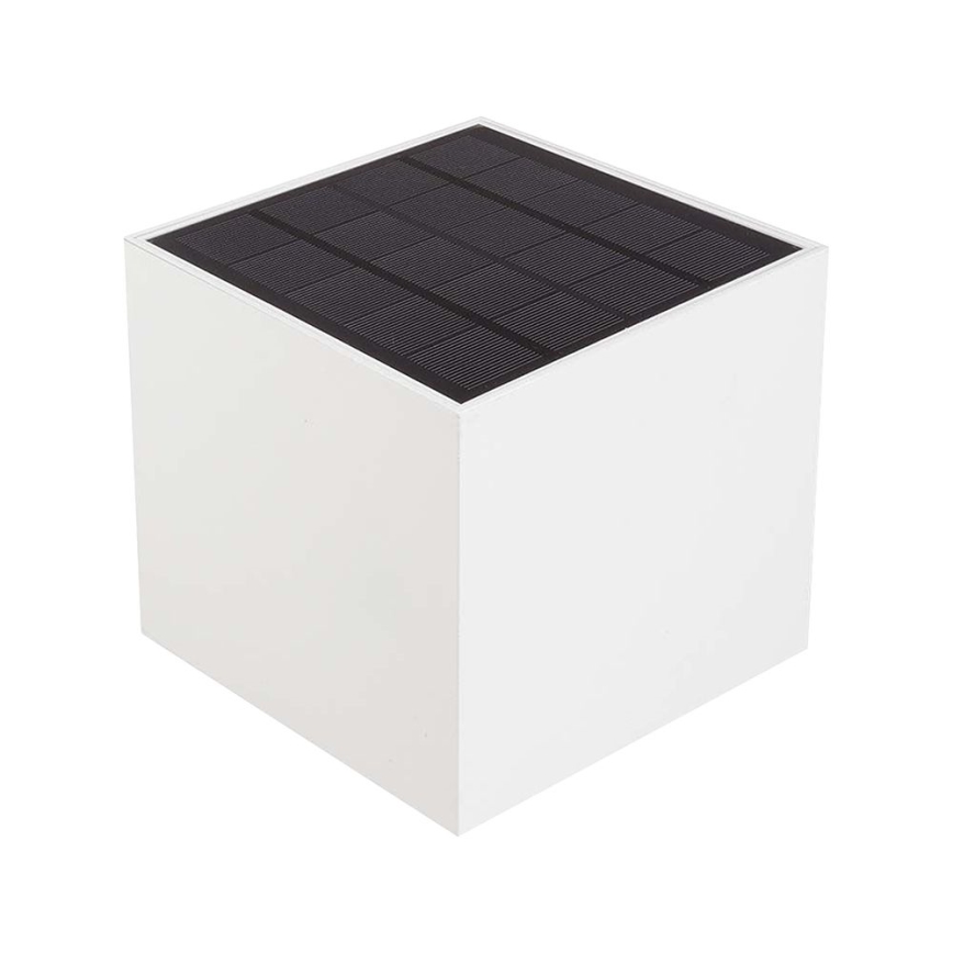 Aplique de parede solar LED com sensor — 9W/5V, 3000/4000/5000K, IP65, 2600 mAh, branco