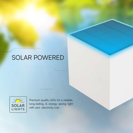 Aplique de parede solar LED com sensor — 9W/5V, 3000/4000/5000K, IP65, 2600 mAh, branco