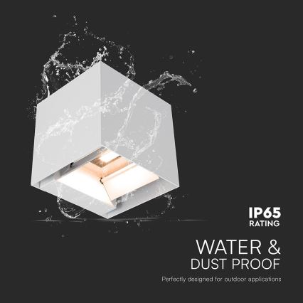 Aplique de parede solar LED com sensor — 9W/5V, 3000/4000/5000K, IP65, 2600 mAh, branco