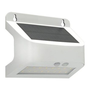 Aplique solar de parede LED com sensor SOLTO LED/6W/3,7V 4000K IP54 2400 mAh branco