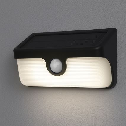 Aplique solar LED de parede com sensor LINK LED/5W/3,7V 2000 mAh IP65 preto