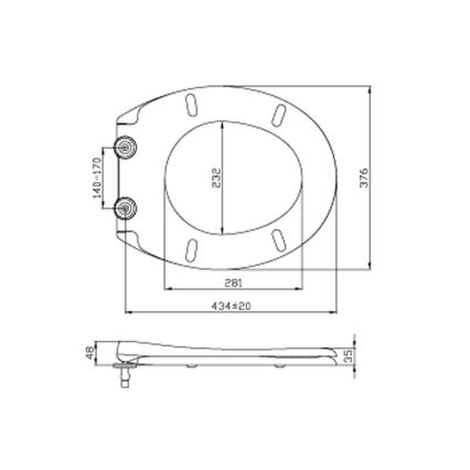 Aqualine - Assento de sanita SOFIA SoftClose branco