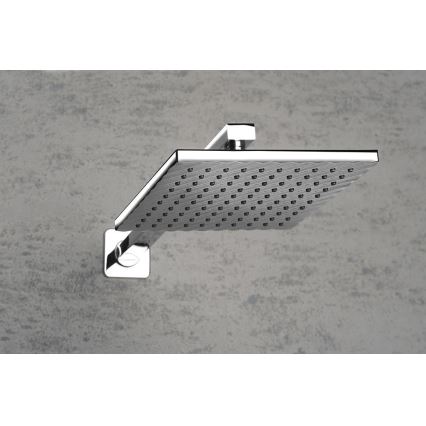 Aqualine - Braço de chuveiro angular 40,4 cm cromado brilhante