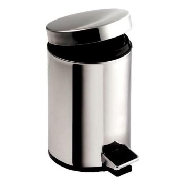 Aqualine - Caixote do lixo SIMPLE LINE 20 l polido aço inoxidável