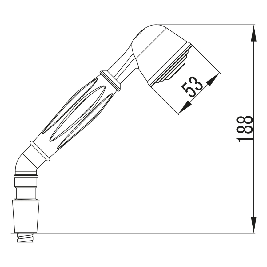 Aqualine - Chuveiro de mão VICTORIA latão/cromado brilhante