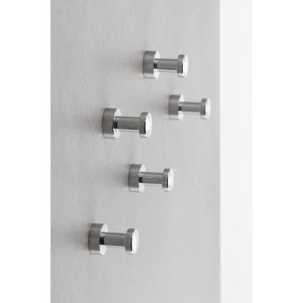 Aqualine - CONJUNTO 5x Gancho de parede SAMBA cromo brilhante