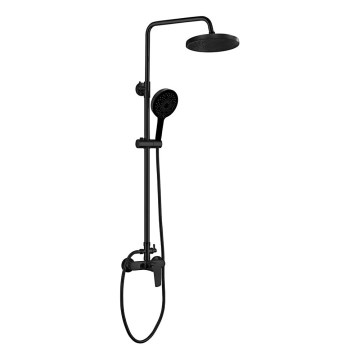 Aqualine - Conjunto de chuveiro com torneira LOTTA mate preto