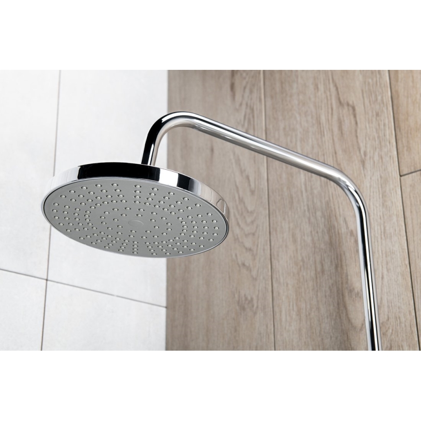 Aqualine - Conjunto de chuveiro com torneira termostática LIGA cromado brilhante