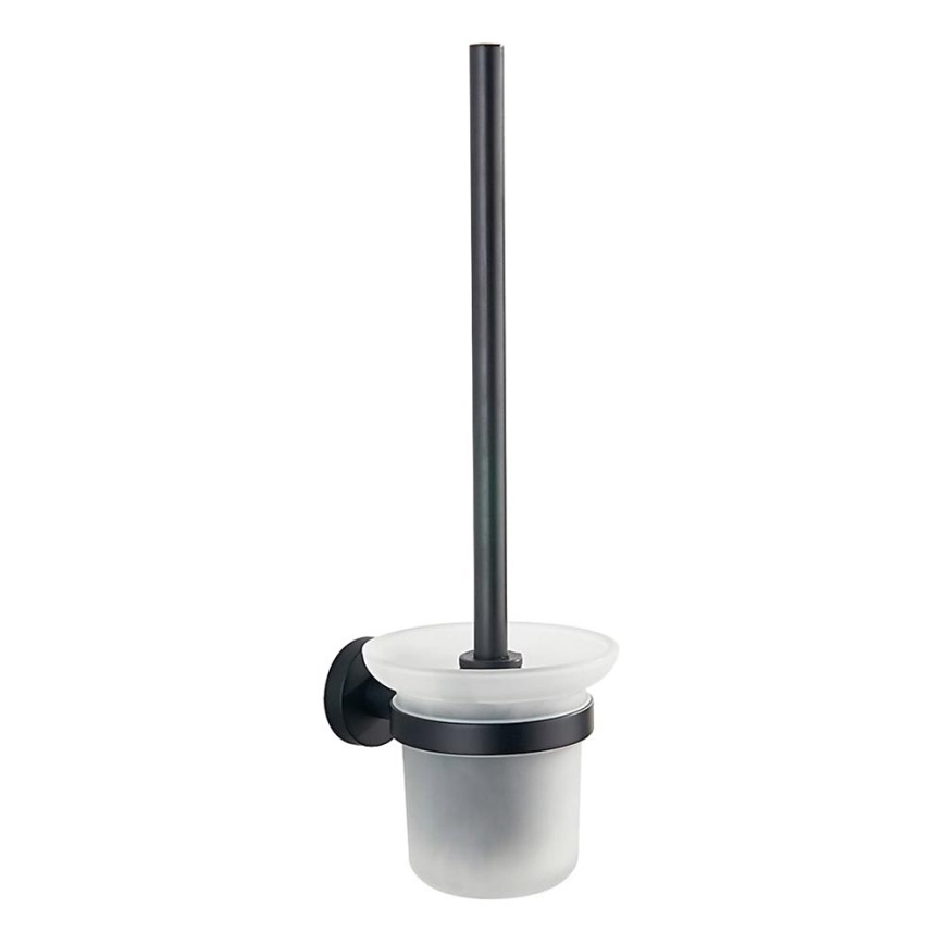 Aqualine - Escova de WC de parede SAMBA vidro fosco/preto mate