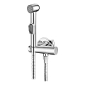 Aqualine - Misturador para bidé com duche de mão, acabamento cromado brilhante