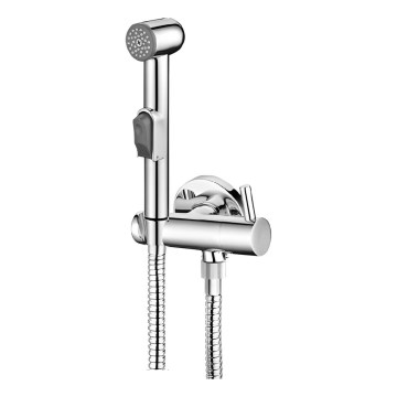 Aqualine - Misturador para bidé com duche de mão, acabamento cromado brilhante