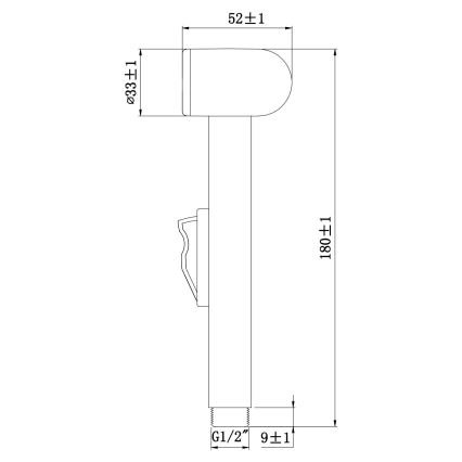 Aqualine - Misturador para bidé com duche de mão, acabamento cromado brilhante