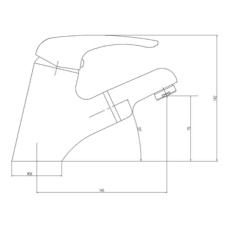Aqualine - Misturadora para lavatório KASIOPEA 14,2 cm cromado brilhante